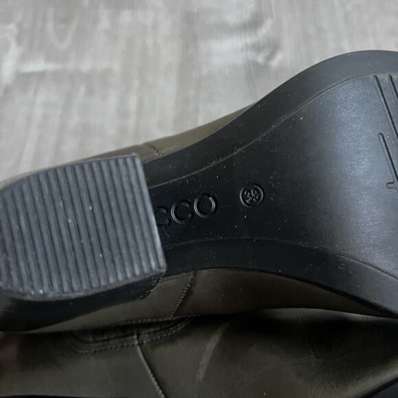 Ecco Shape 55 Deep Forest Cowboy Western Green Leather Ankle Booties US 8 EU 39 - Picture 11 of 12